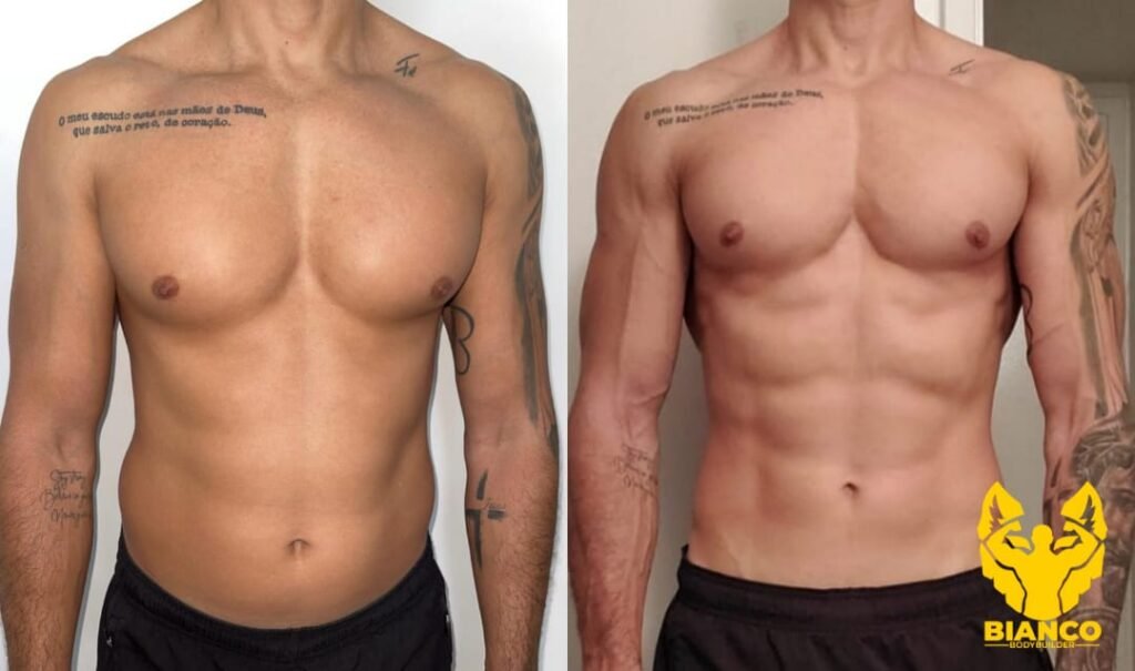 Transformação 4 da consultoria do Studio Bianco Bodybuilder