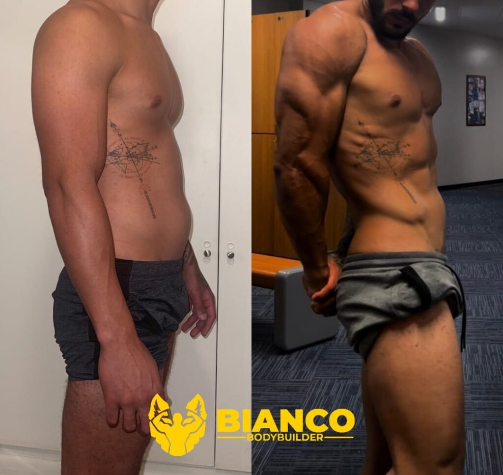 Transformação 8 da consultoria do Studio Bianco Bodybuilder