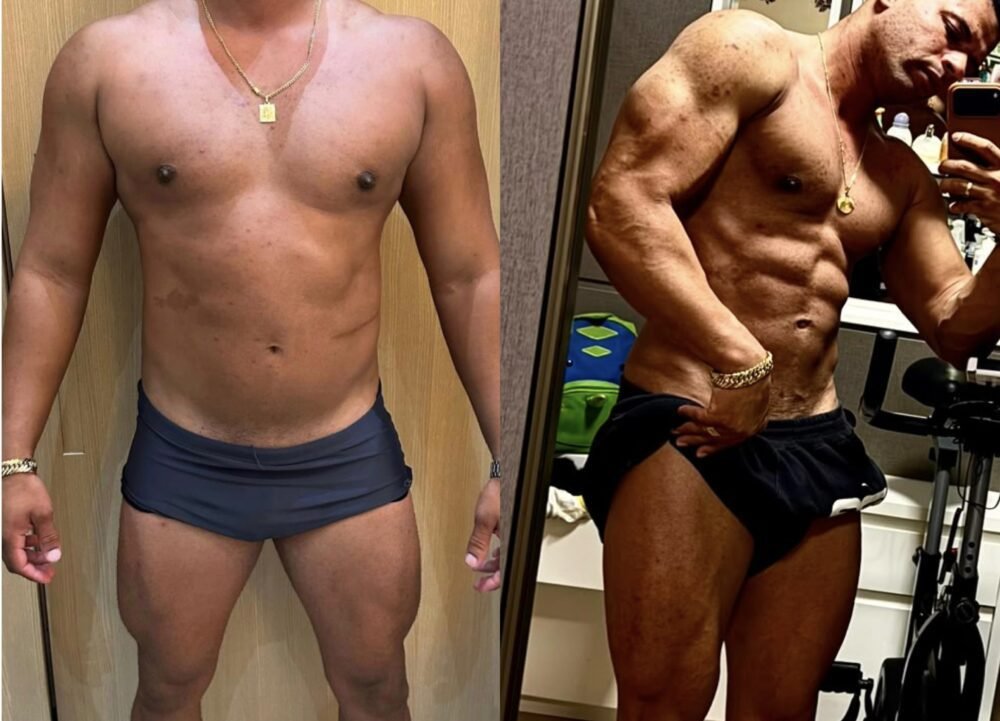 Transformação 12 da consultoria do Studio Bianco Bodybuilder